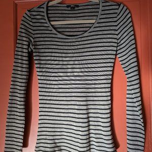 EMU Australia 100% merino wool scoop neck striped long sleeve women's top.  XS